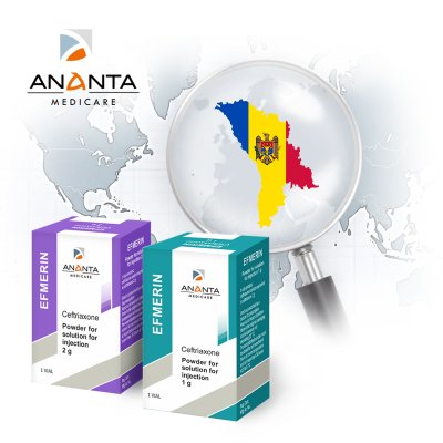 Ananta Medicare Limited has obtained the Marketing Authorization on Ceftriaxone in Moldova